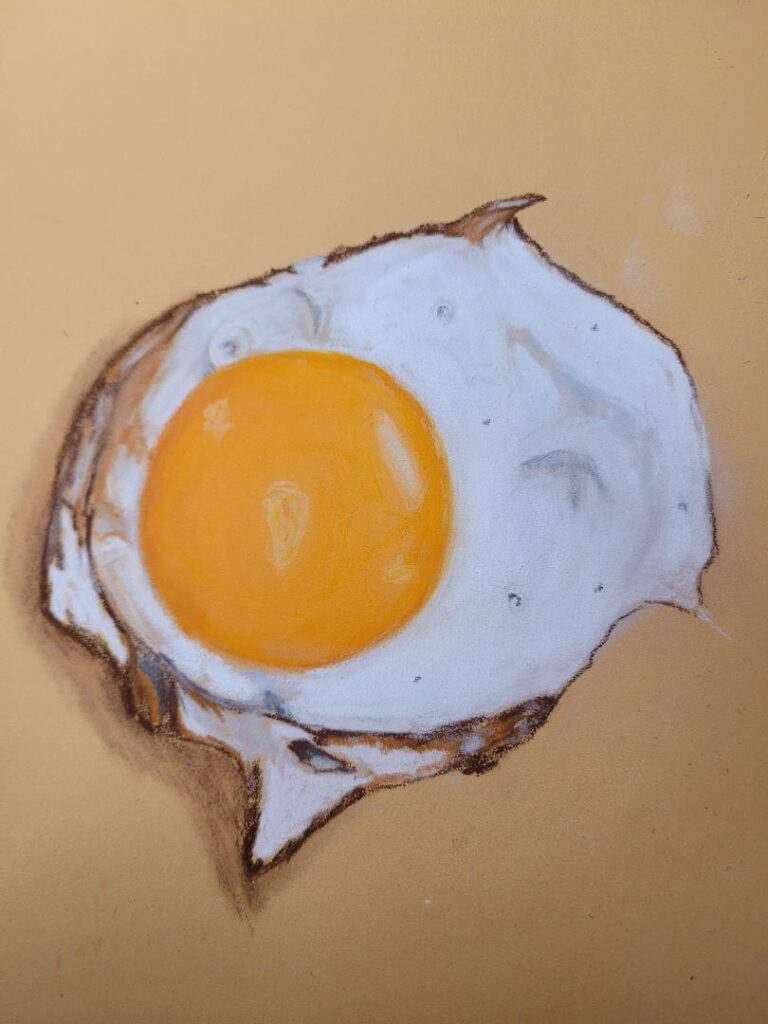 Pastell- und Buntstiftzeichnungen spiegelei 2.0